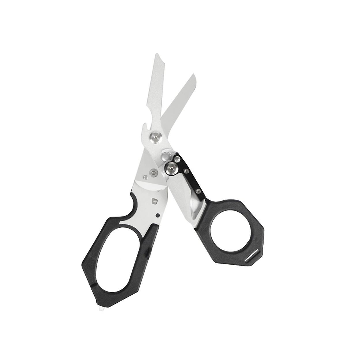 Shears, Stainless Steel Folding Sheers with Automatic Pop-up Slicer