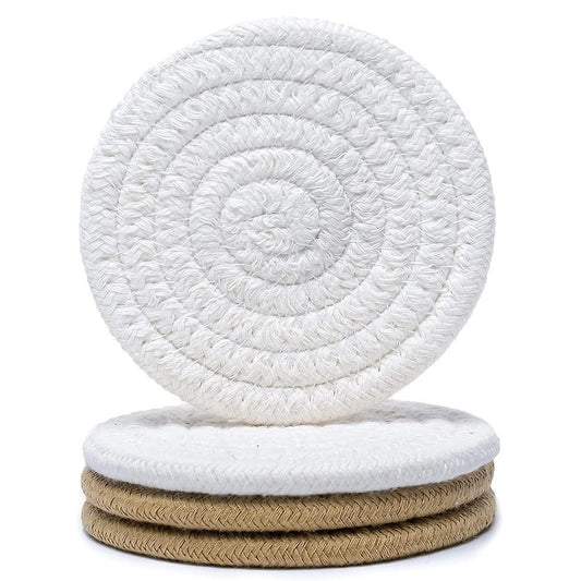 Drink Coaster Absorbent Woven Coaster Set Hand Woven Drink Coaster,a