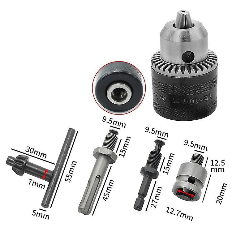 5pcs 3/8-24unf Drill Chuck Set Drill Adapter Changed Impact Wrench