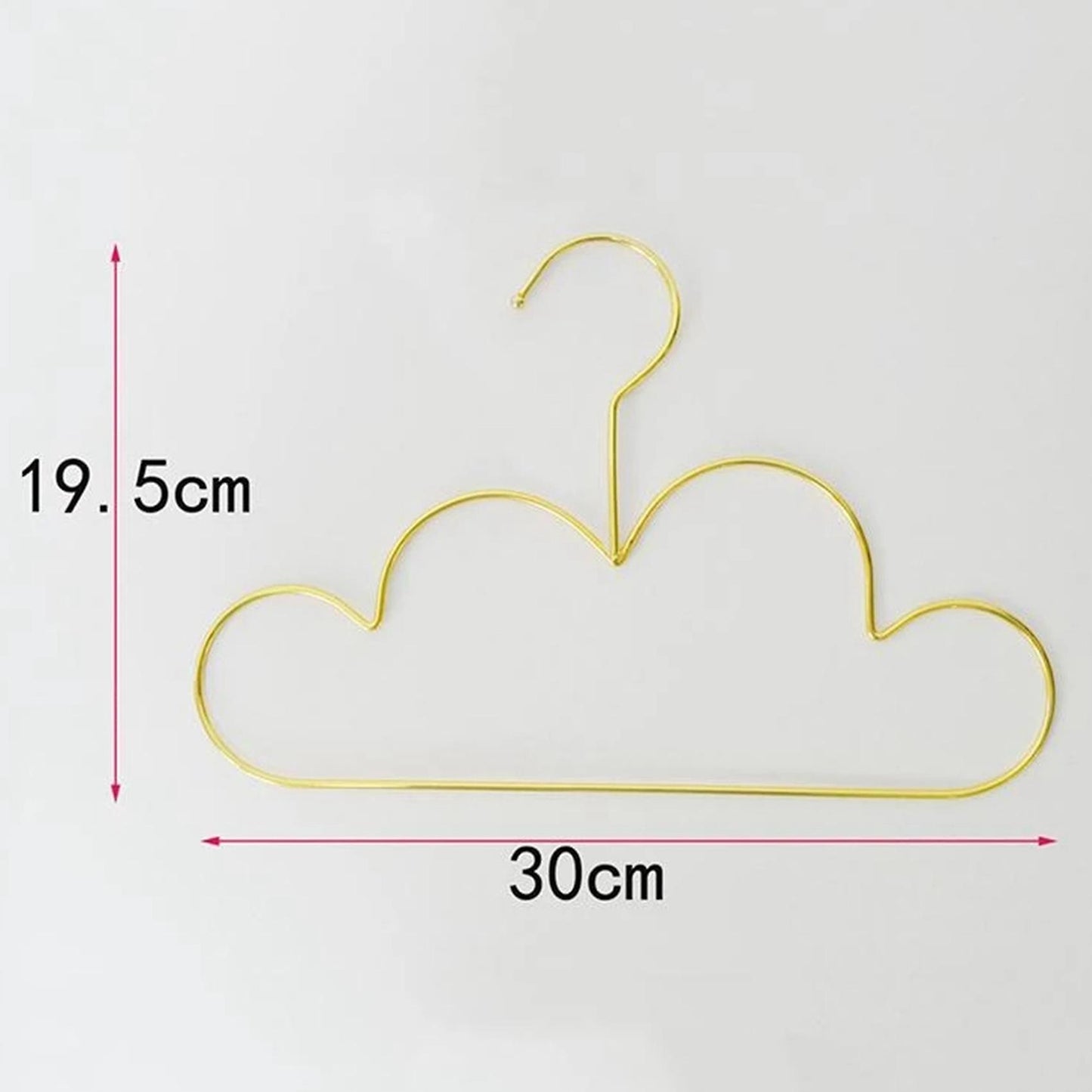 Metal Toddlers Clothes Hanger Golden Kids Cloud Shape Coat Hanger
