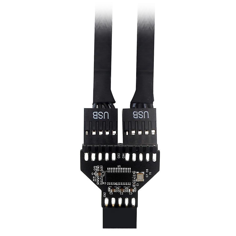 9pin Header Splitter Male 1 to 2 Female Extension Cable Connector