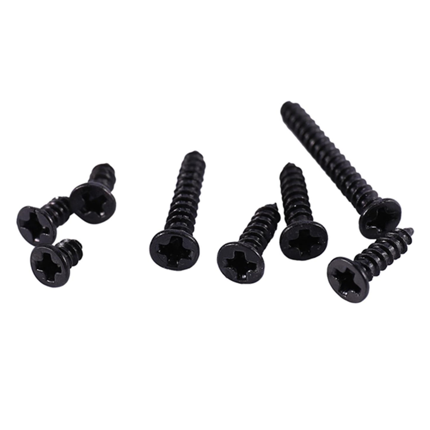 800pcs/lot Self Tapping Carbon Steel Cross Head Screw Bolt Set Black