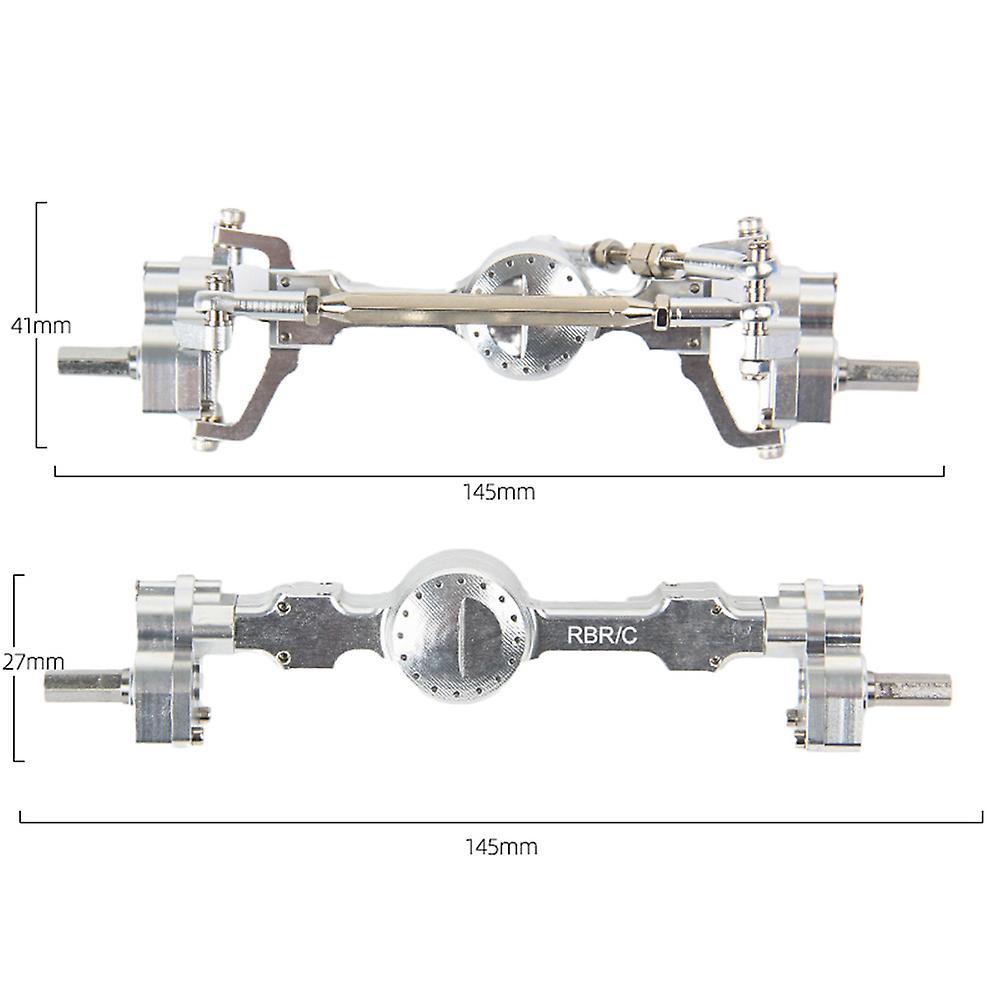 Cnc Anodized Full Metal Front and Rear Portal Axle for Mn D90,silver