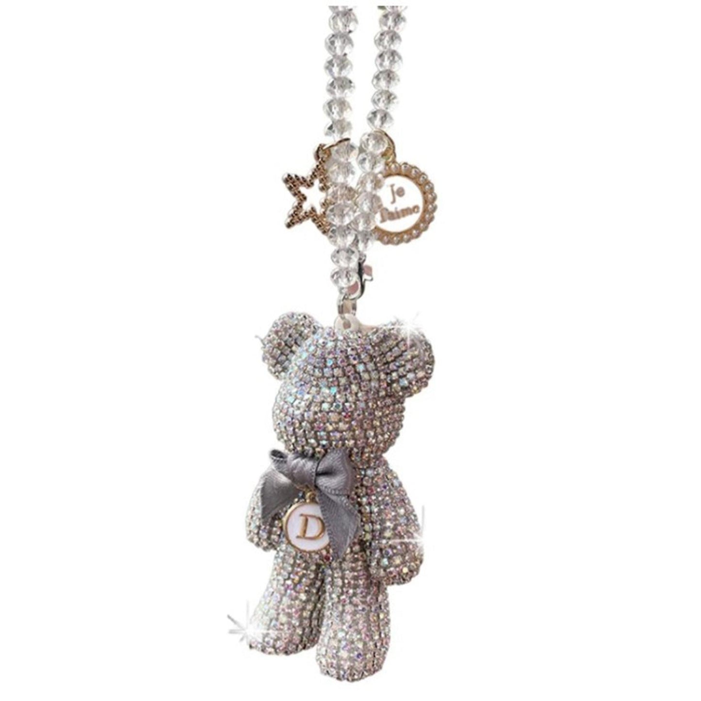 Diamond-encrusted Bear Car Pendant Mirror Pendant Interior Mount