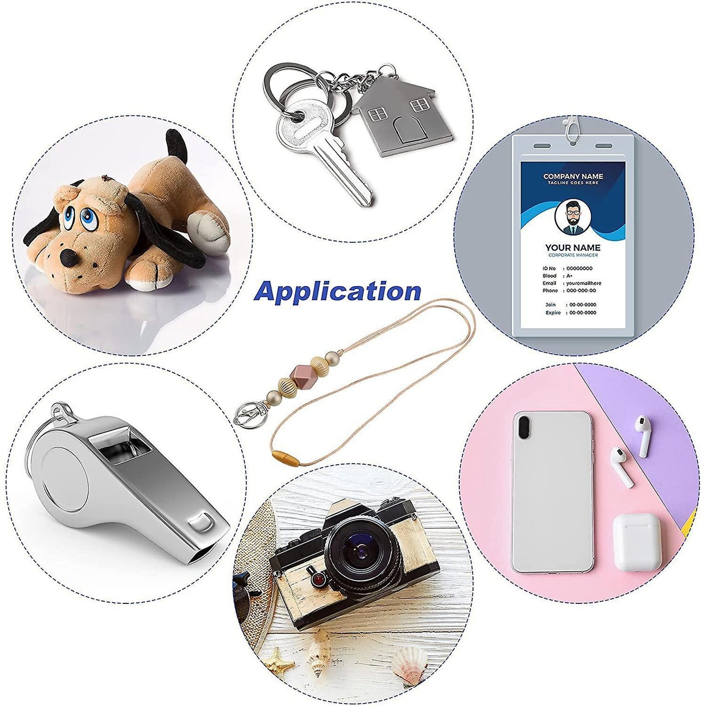 2 Pcs Lanyard for Women Badge Lanyard with 4 Pcs Card Holders