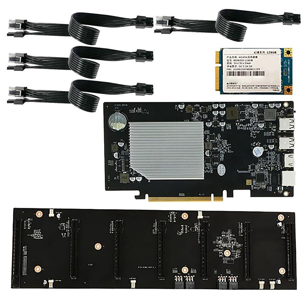 Eth-hsw2 Mining Motherboard with 128g Ssd+4x6pin to 8pin Power Cord
