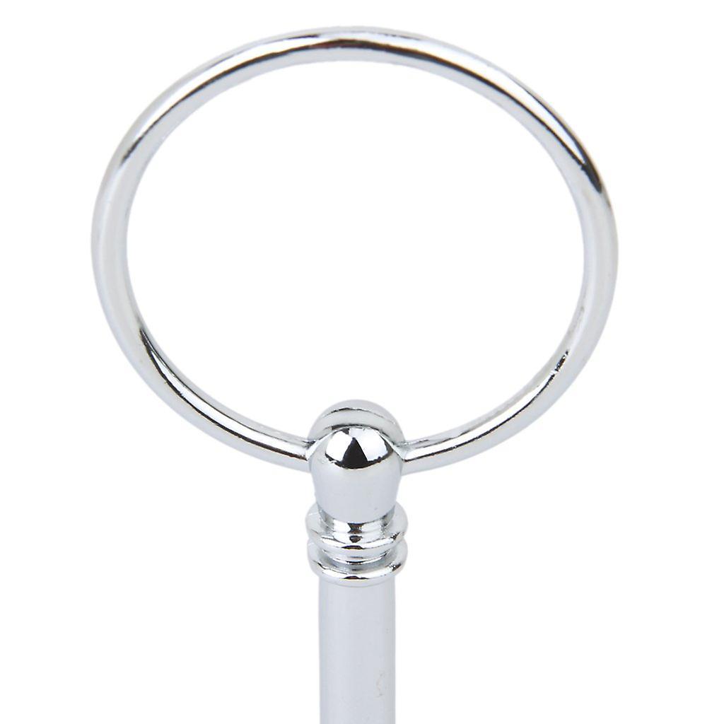 3-tier Round Ring Cake Cupcake Plate Stand Display Holder Handle Fittings (silver)