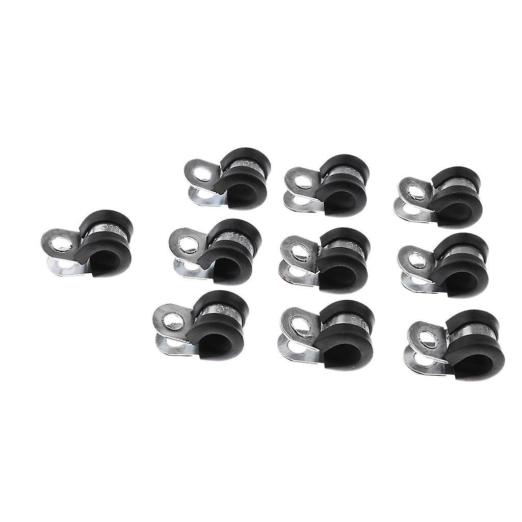 3/8 Inch 10mm Fuel Line Hose Clamp Clip Fastener Rubber Cushion