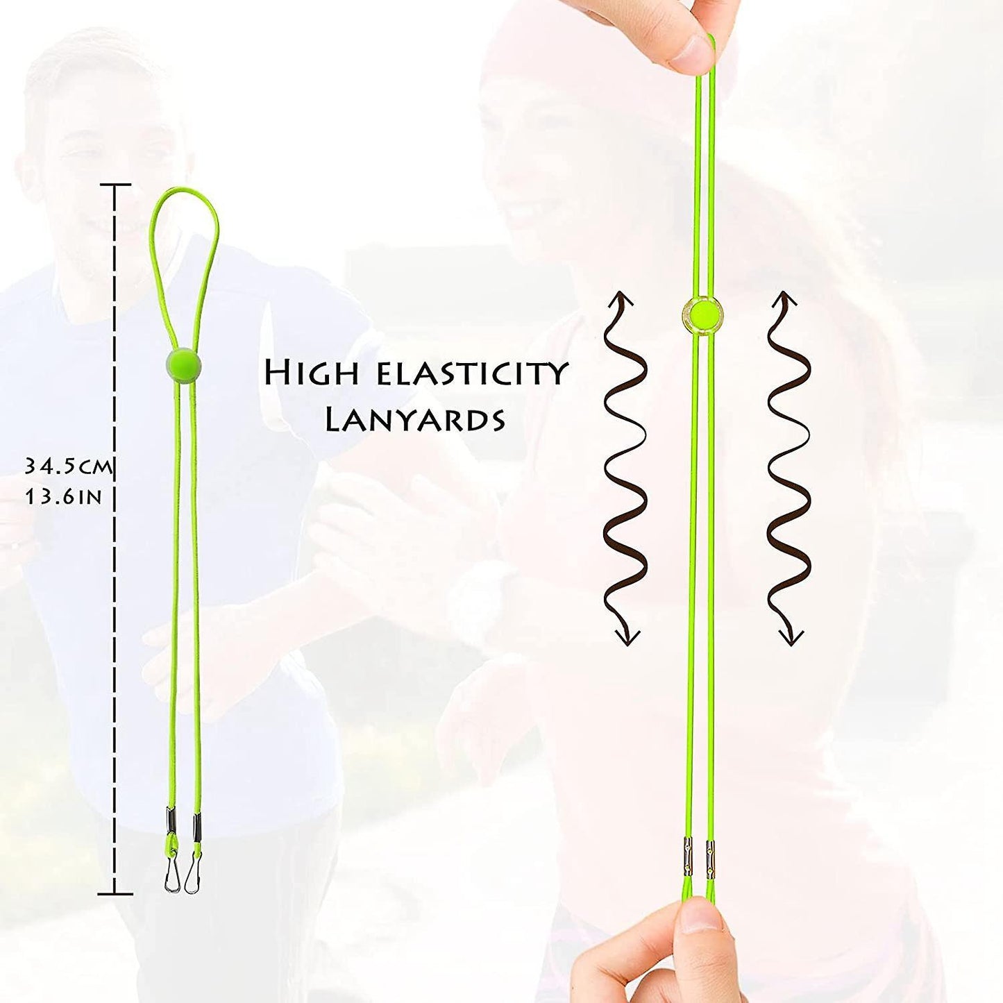 10 Pcs Mask Lanyards Adjustable Length Lanyard with Clips Anti-lost