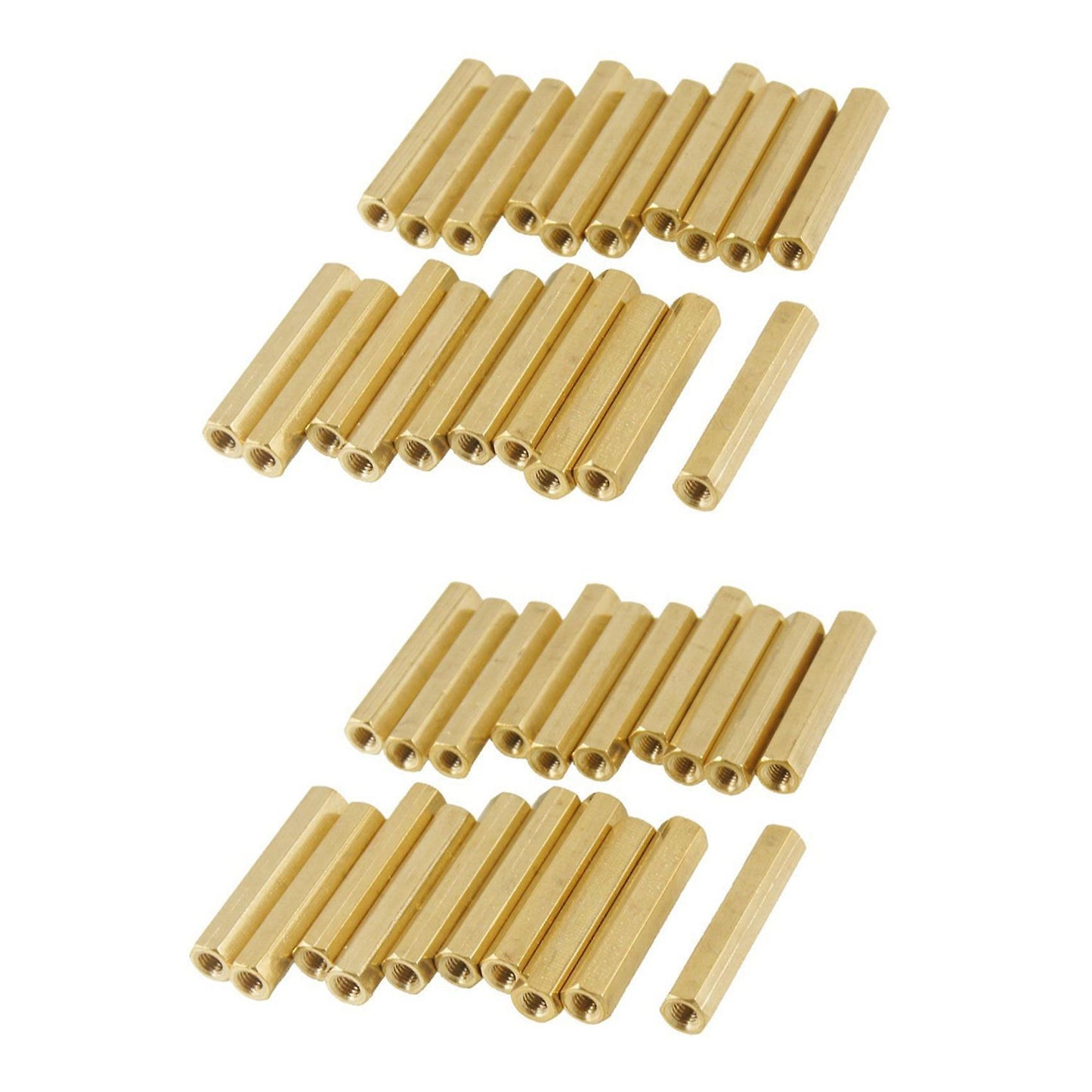 40 Stueck M3 X 26 Mm Sechskant Messing-innengewinde Spacer