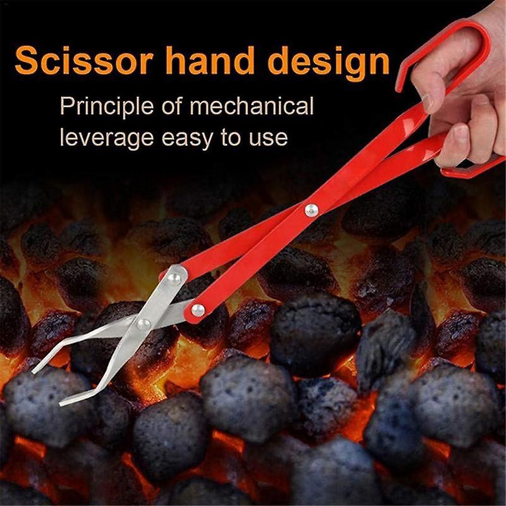 Bbq Charcoal Tong Barbecue Carbon Clamp Aluminum Plier Clip 50.8cm