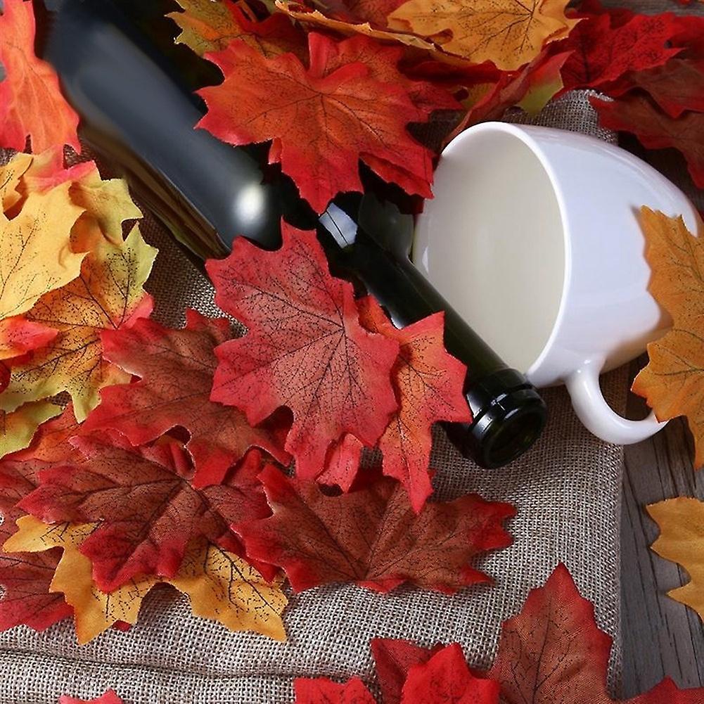 Artificial Maple Leaf Simulation Decoration Silk Maple Leaf Fake