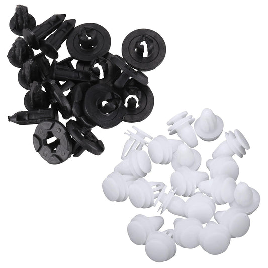 20 Pcs Car White Rivet Door Trim Clips Fastener