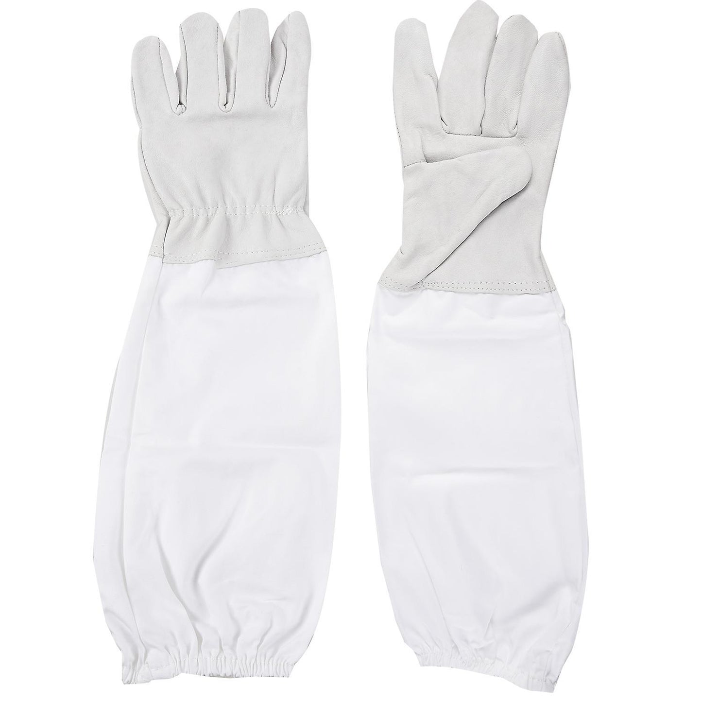 1 Pair Of Gloves with Protective Sleeves Ventilated Professional Anti Bee for Apiculture Beekeeper -