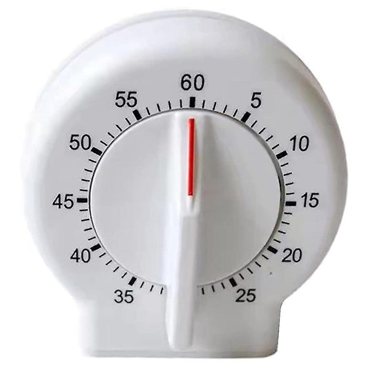 Kitchen Timer, 60 Minutes Mechanical Timer Clock (white)