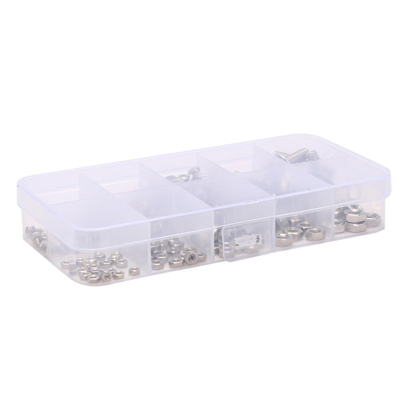 160pcs/set M2 M2.5 M3 M4 M5 Pan Head Screws Nuts Kit Stainless Steel