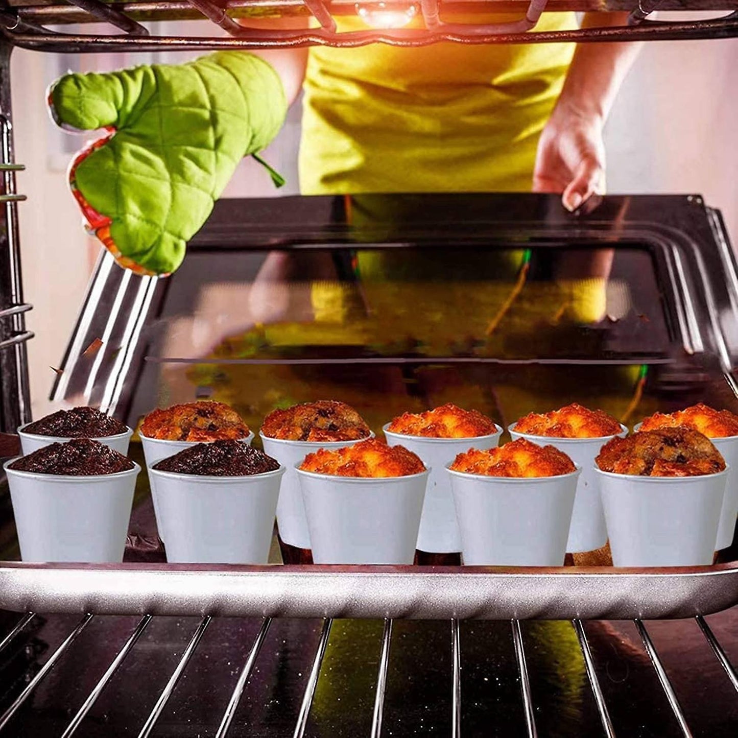 6 Pcs Aluminium Dariol Mould Nonstick Egg Tart Mould Bakeware Cup