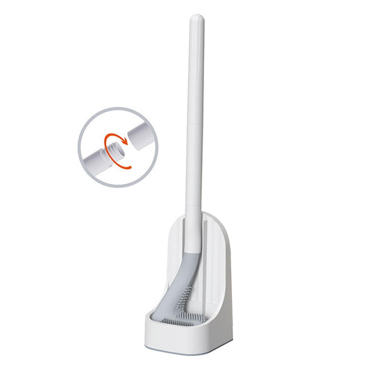 Golf Silicone Long Handled Toilet Tpr Brushes with Holder Set ,white