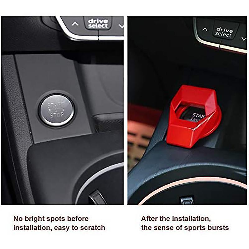 Car Engine Push Button Protective Cover,button Switch Cover, Black