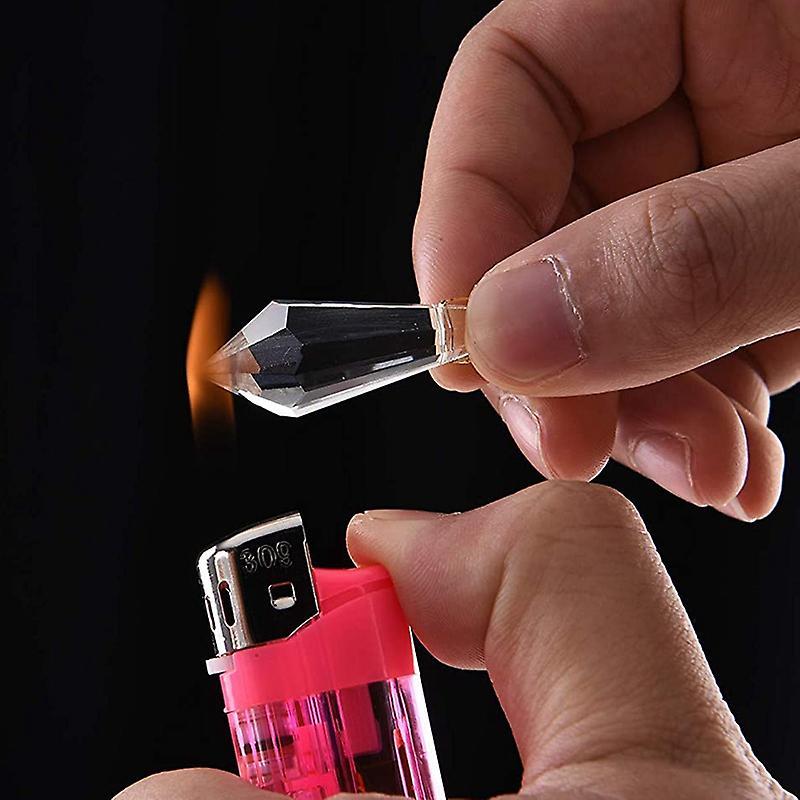 20pcs Diy Transparent Teardrop Chandelier Pendant Parts Beads