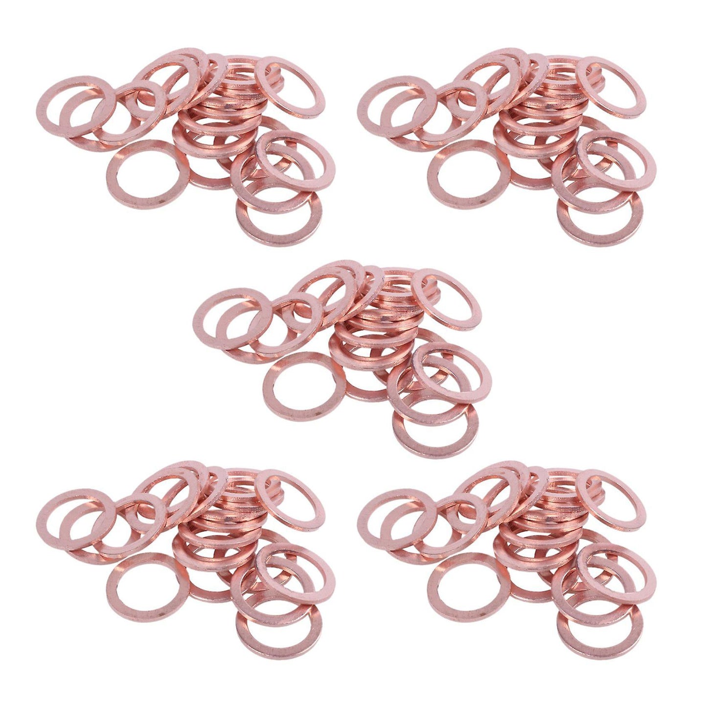 100 Pcs 10mm X 14mm X 1mm Copper Washer Seal Spacer Seal