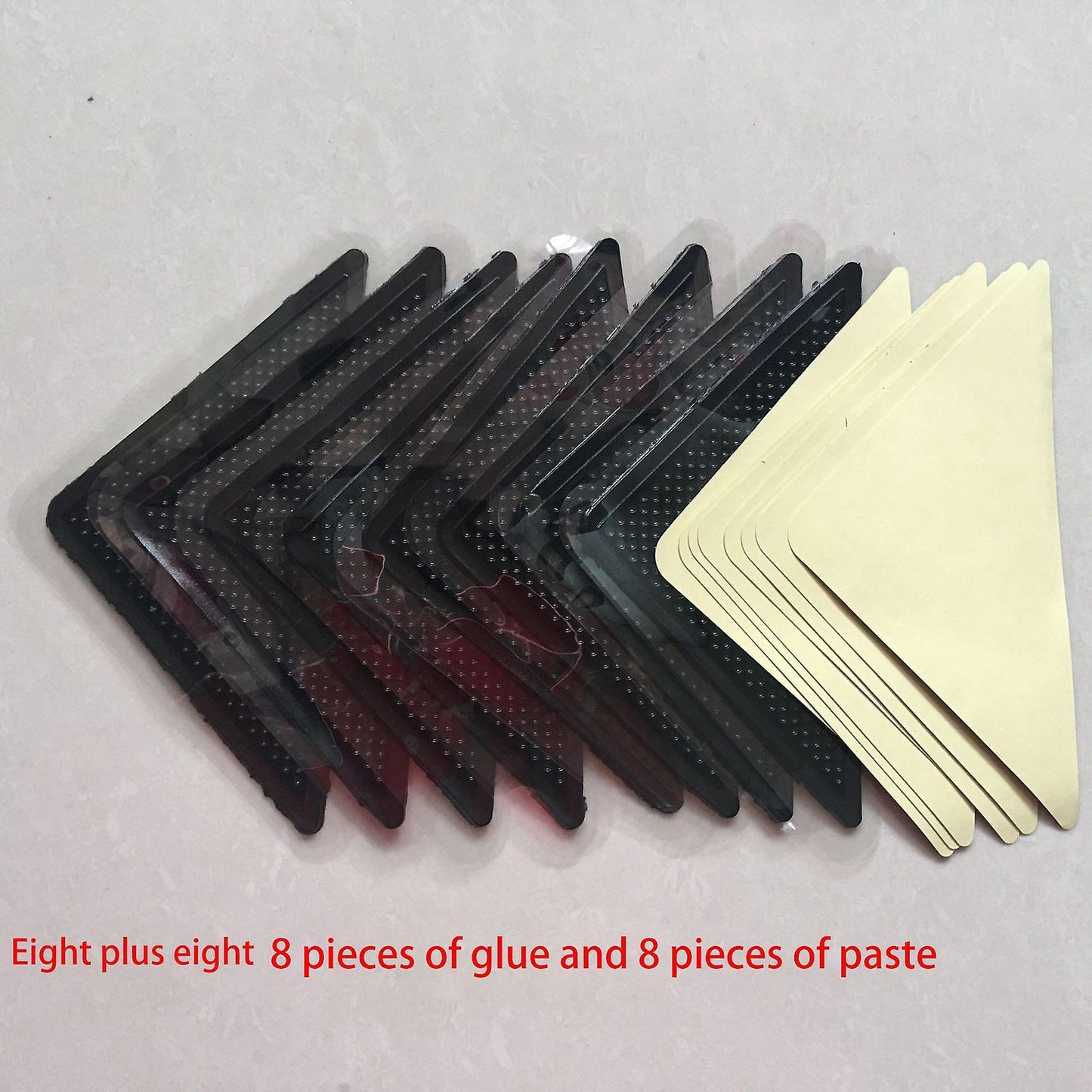 8pc Rug Gripper with 8pcs Auxiliary Stickers Double Sided