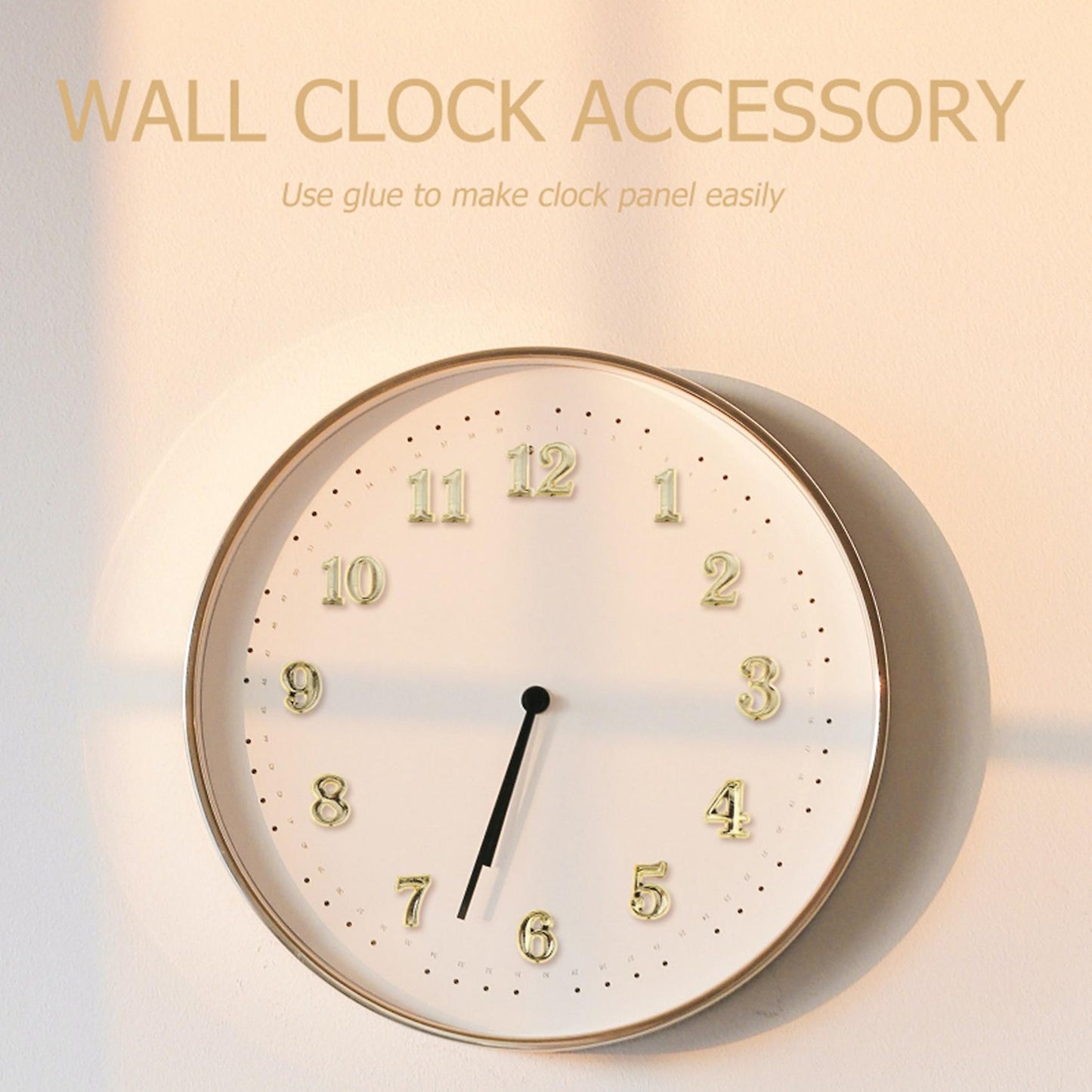 6pcs Diy Clock Numerals Kit Arabic Number and Roman Number 3 Colors