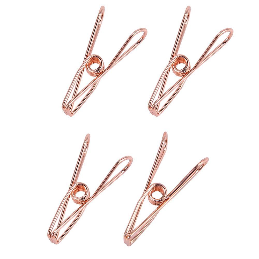 Pack Of 25 Rose Gold Small Metal Clips - Multi-purpose Clothesline