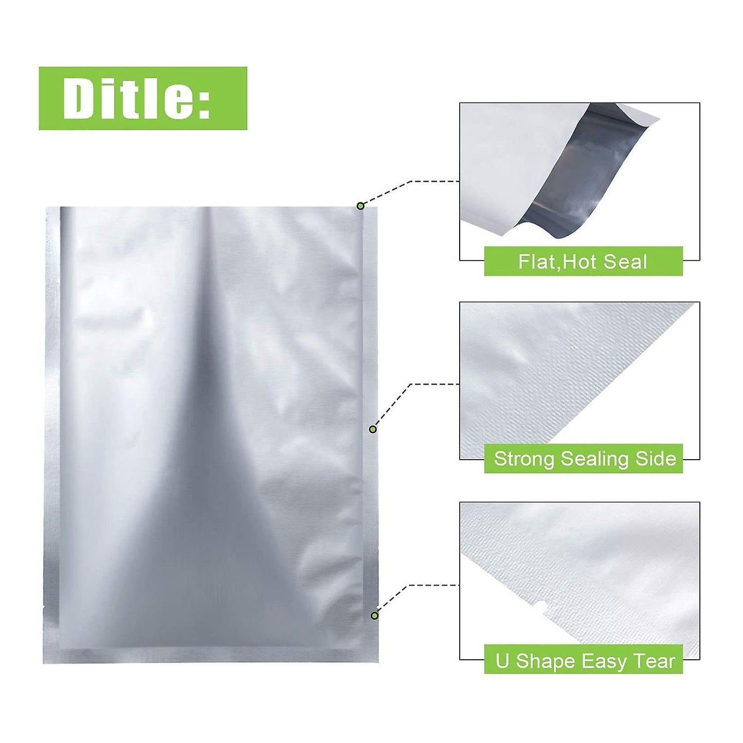 25 Pieces 3 Sizes Mylar Aluminum Foil Bags,for Food Coffee Tea Beans