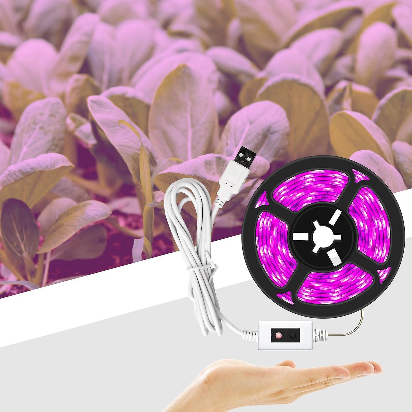 Led Full Spectrum Grow Light Strip 2m Usb Plant Lamp 5v -2 M