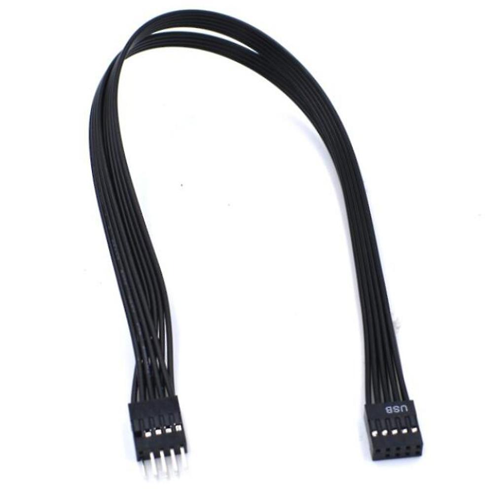 Mainboard 9pin Usb 2.0 Male to Female Extension Cable 30cm, 2 Pack
