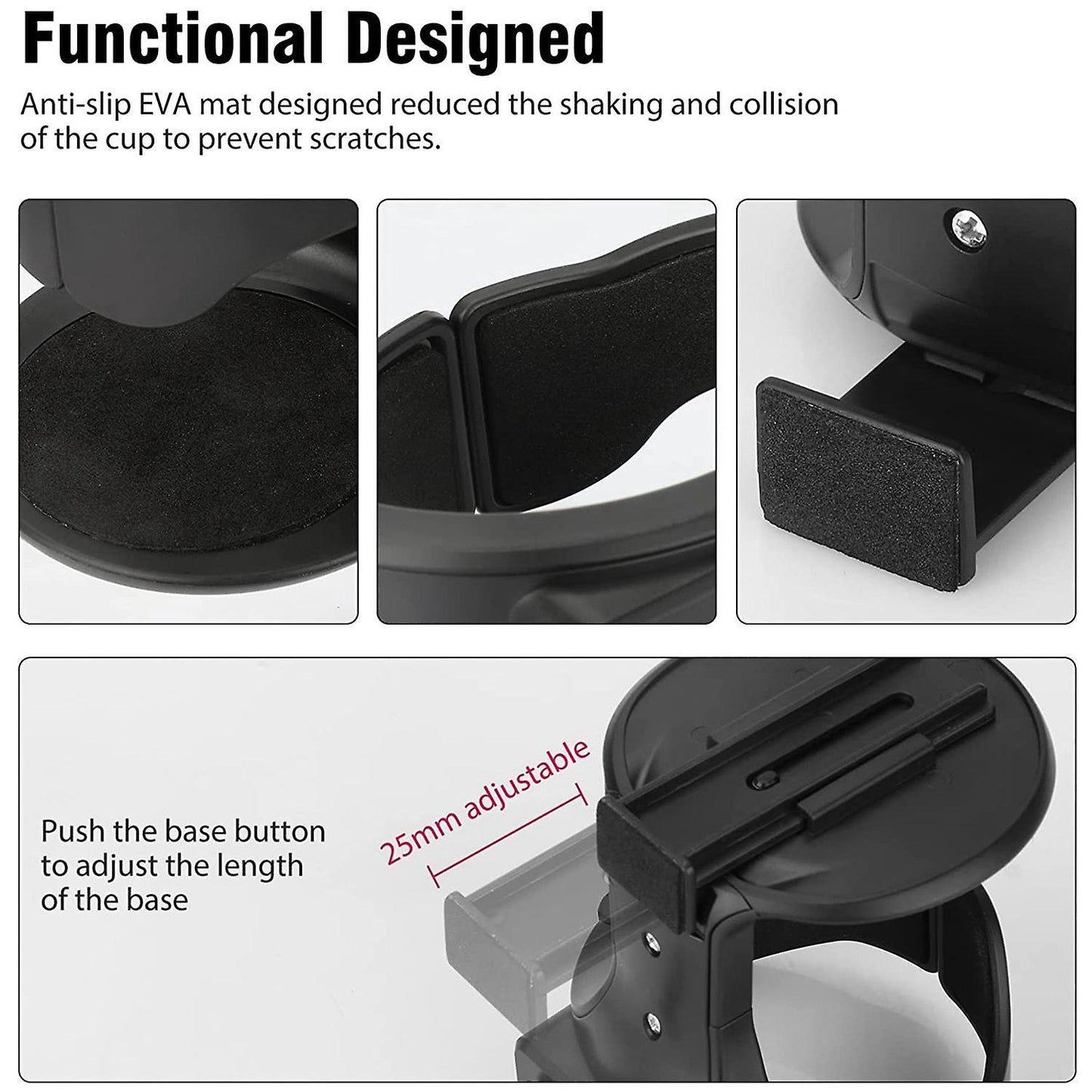 2pcs Car Cup Holder Beverage Cup Holder Adjustable Vent Cup Holder