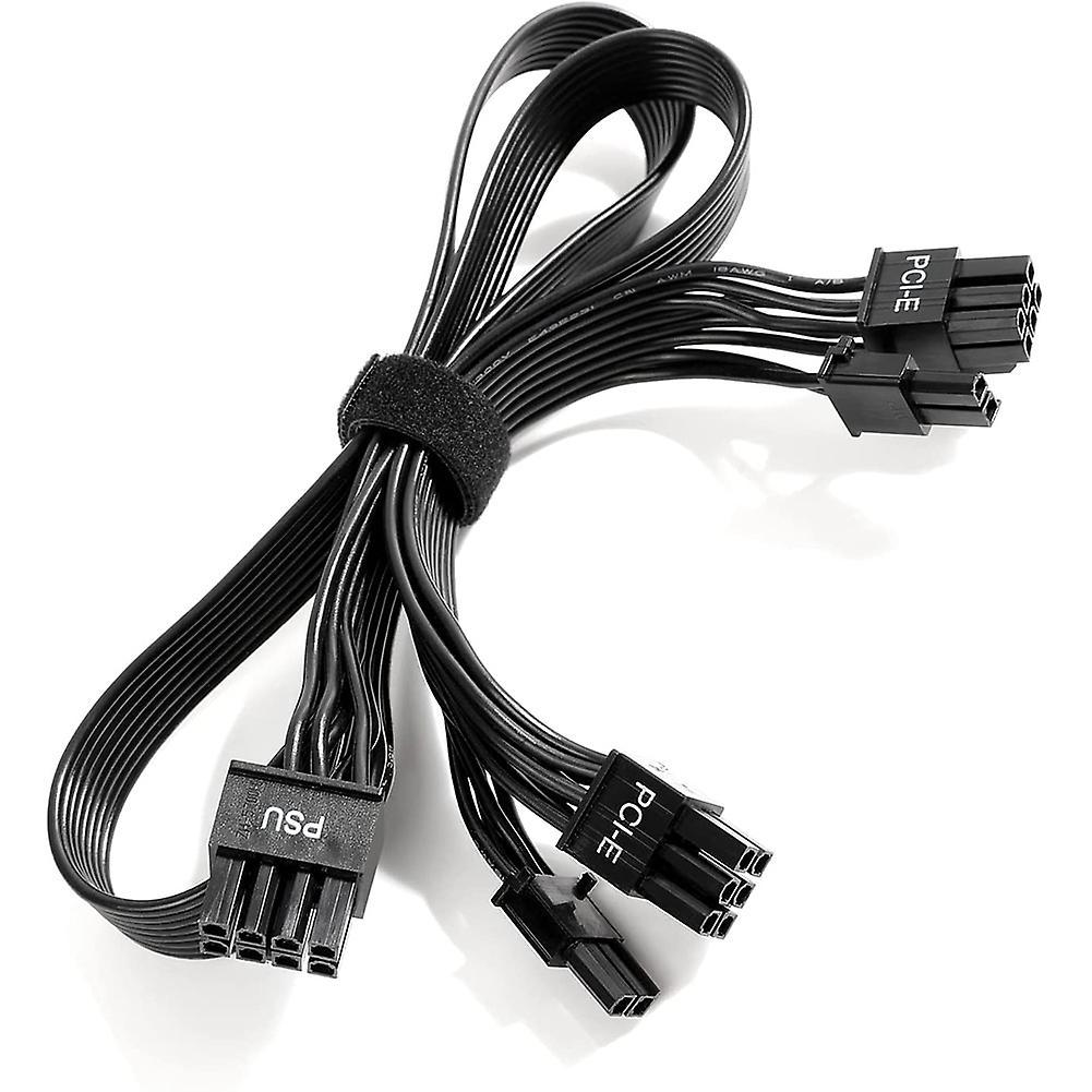 Psu Vga Male to Dual Pcie 8 (6+2) Pin Male Pcie Gpu Power Cable
