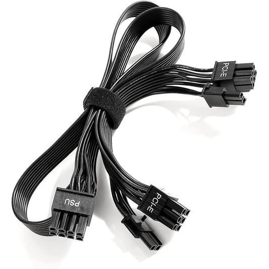Psu Vga Male to Dual Pcie 8 (6+2) Pin Male Pcie Gpu Power Cable