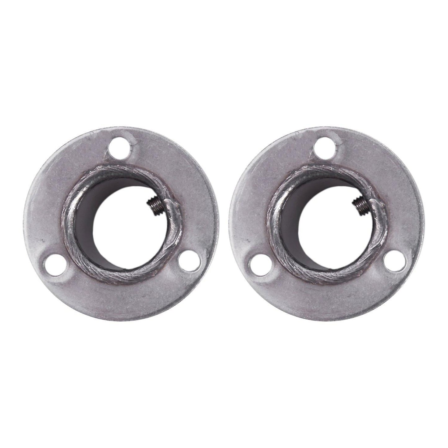 Wardrobe 19mm Tube Stainless Steel Rail Rod End Support Bracket 2pcs